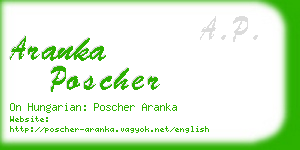 aranka poscher business card